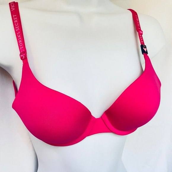 Victoria's Secret Fuschia 32B underwire padded bra NWT - Picture 1 of 3